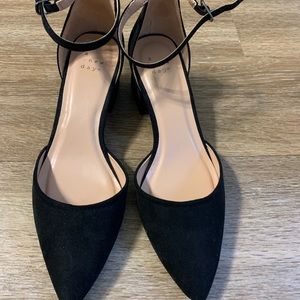 Black Heels Size 8 with Ankle Strap